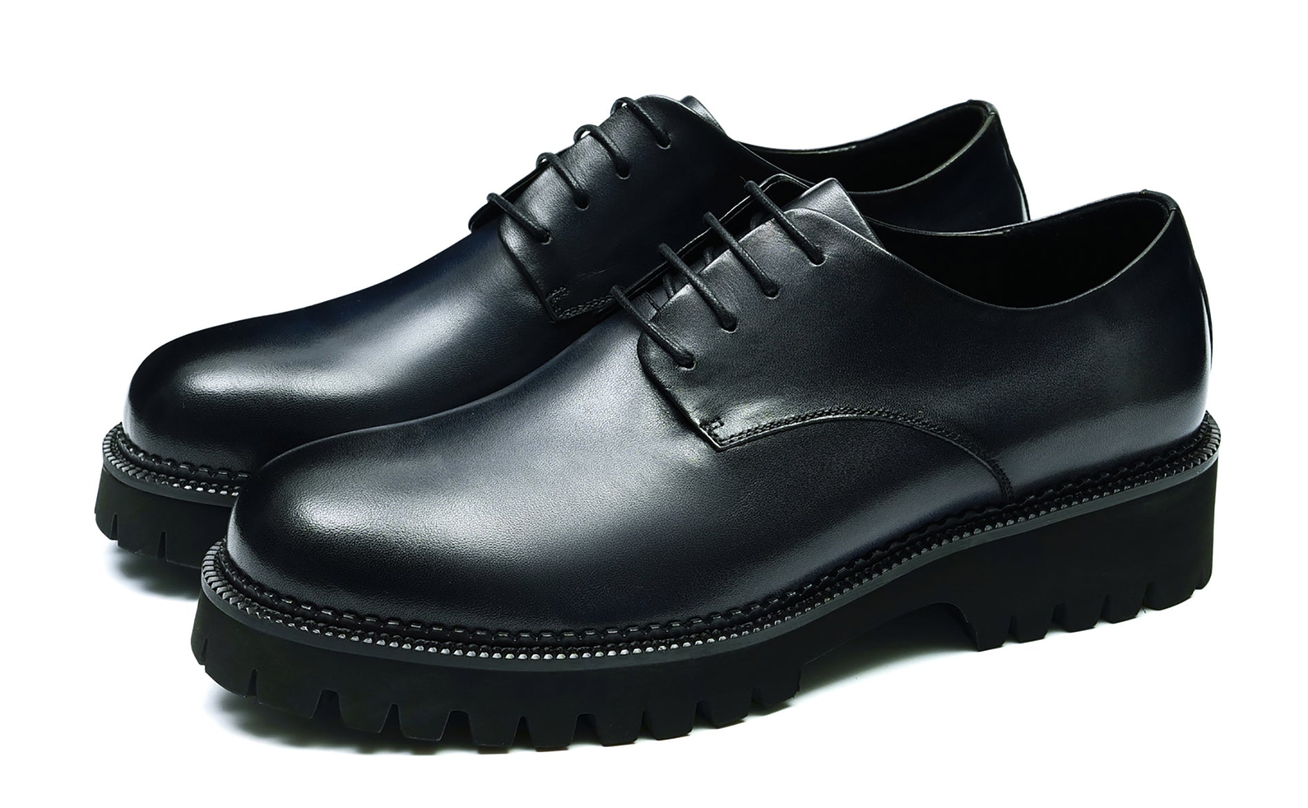 Men's Thick Sole Plain Toe Dress Derby