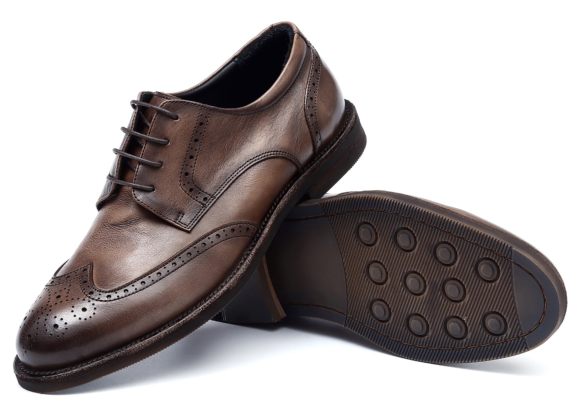 Men's Longwing Wingtip Brogues Debry