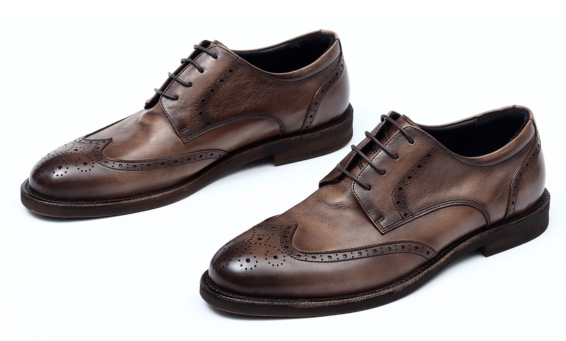 Men's Longwing Wingtip Brogues Debry