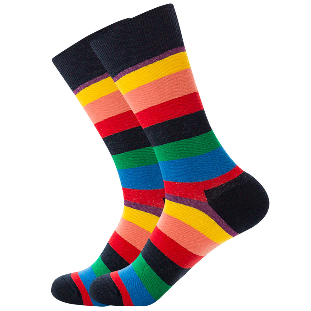 Juego de 1 par de calcetines de algodón Stripe Series