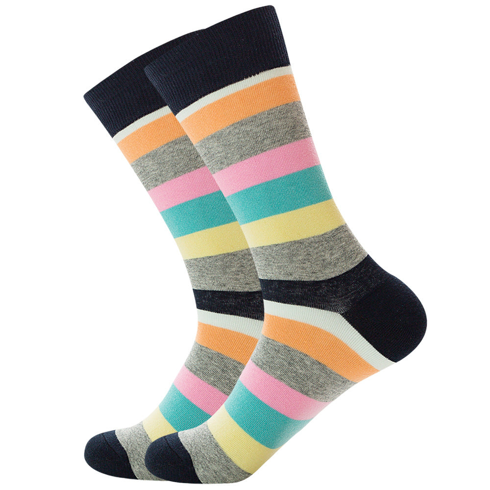 Juego de 1 par de calcetines de algodón Stripe Series