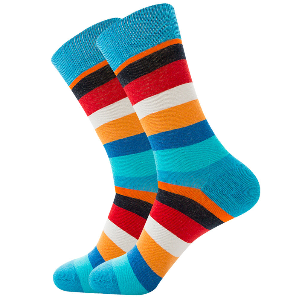 Juego de 1 par de calcetines de algodón Stripe Series