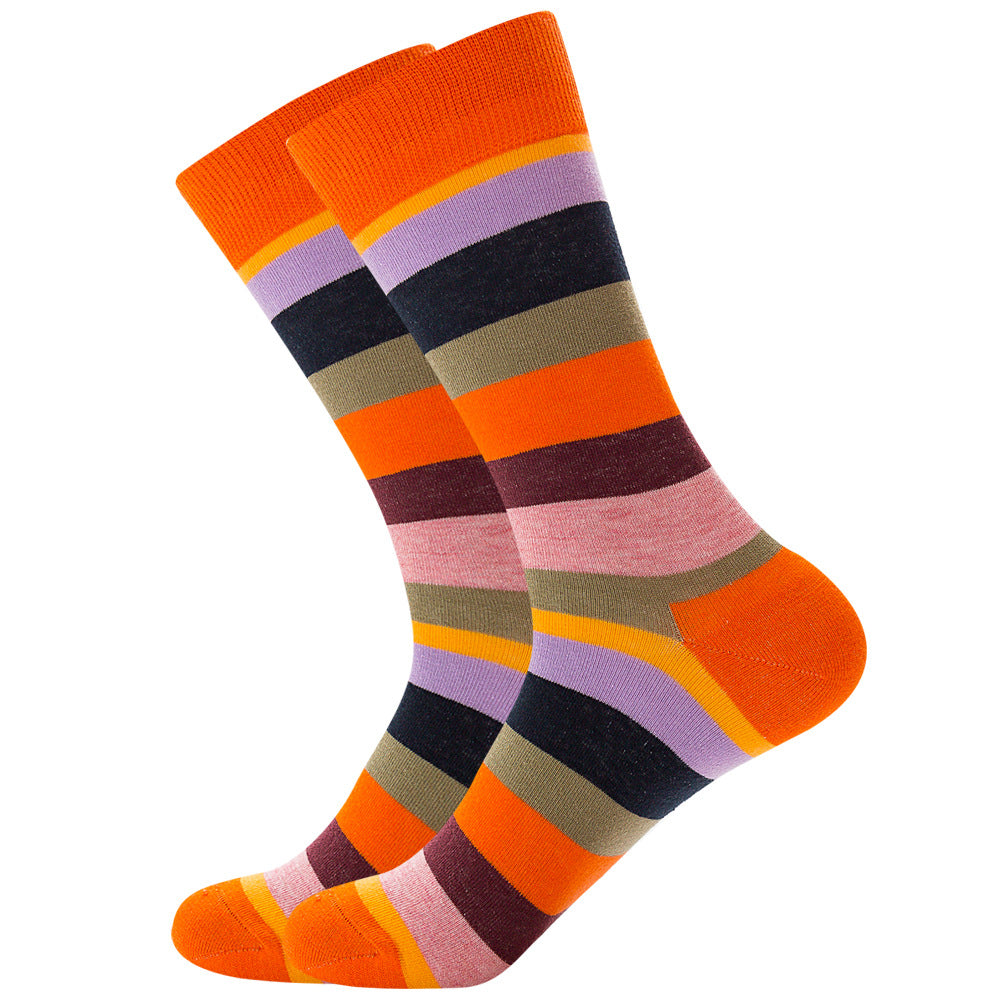 Juego de 1 par de calcetines de algodón Stripe Series