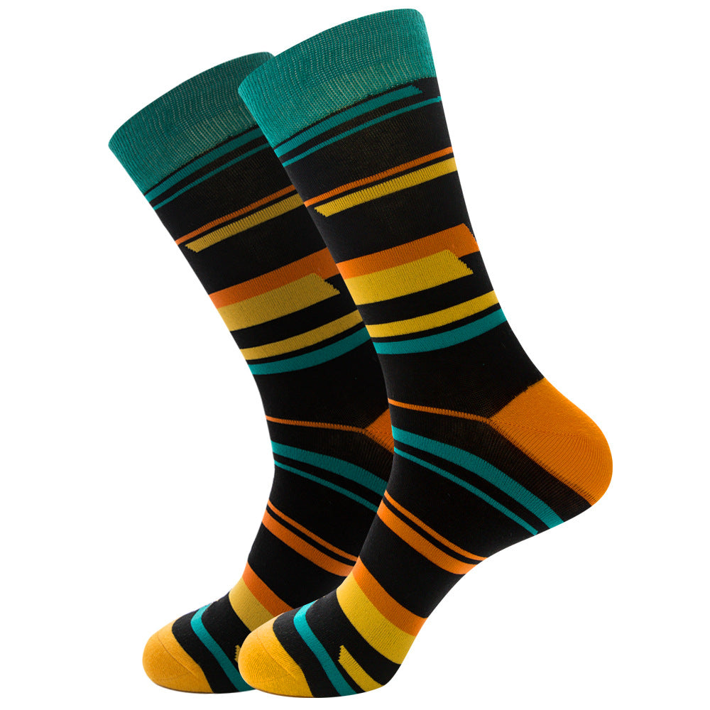 Juego de 1 par de calcetines de algodón Stripe Series