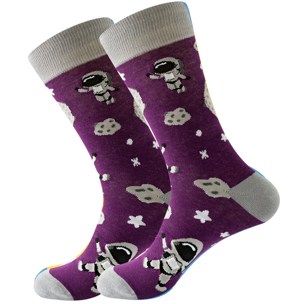 Astronaut Cotton Socks 1 Pair Set