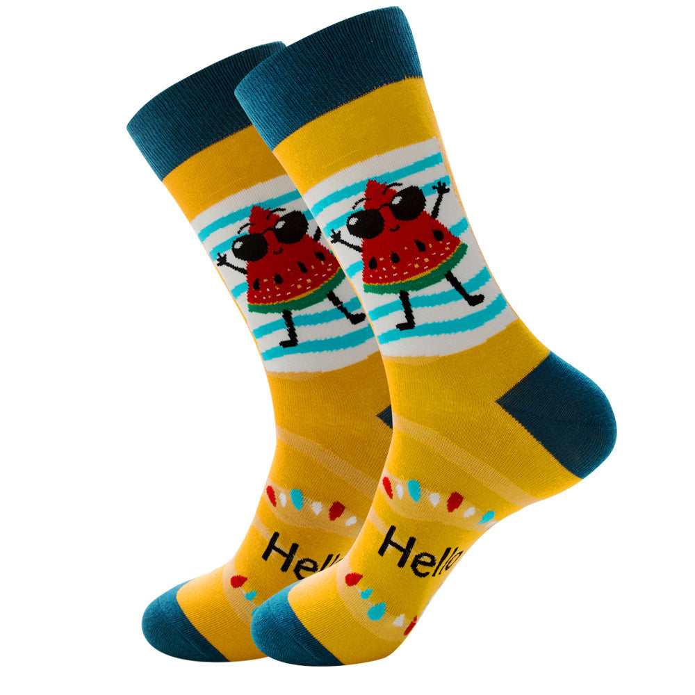 Fruits, Snacks & Space Socks 1 Pair Set