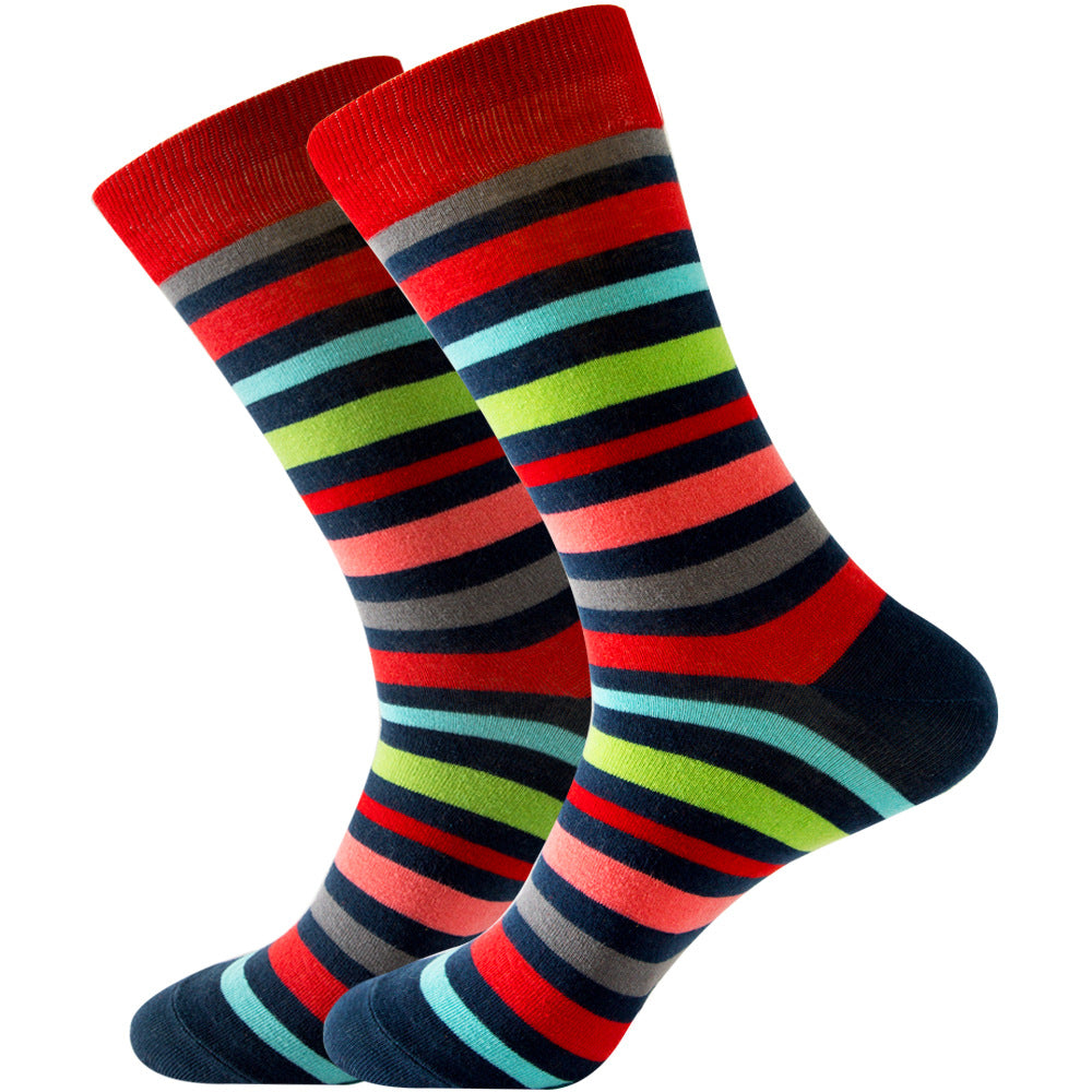 Juego de 1 par de calcetines de algodón Stripe Series
