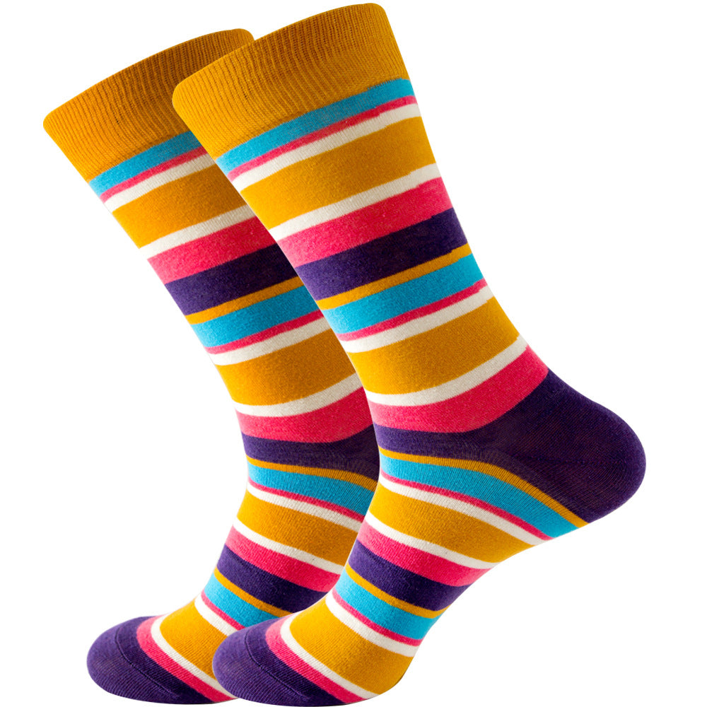 Juego de 1 par de calcetines de algodón Stripe Series