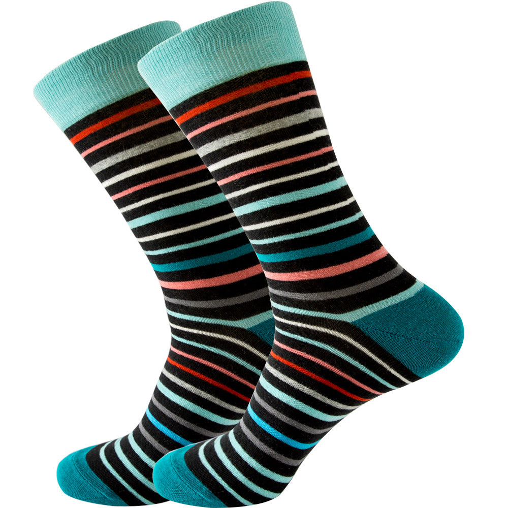 Juego de 1 par de calcetines de algodón Stripe Series