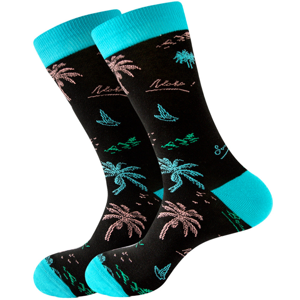 Juego de 1 par de calcetines de algodón de colores