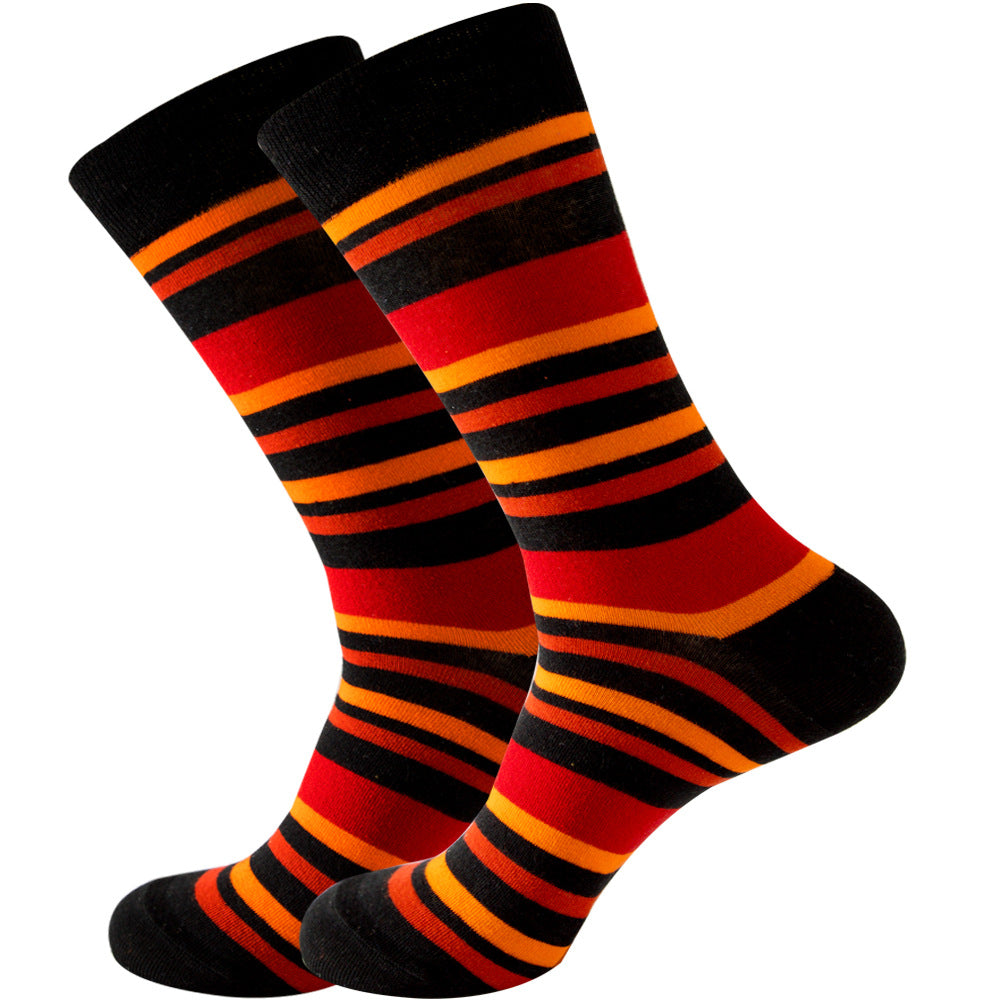 Juego de 1 par de calcetines de algodón Stripe Series