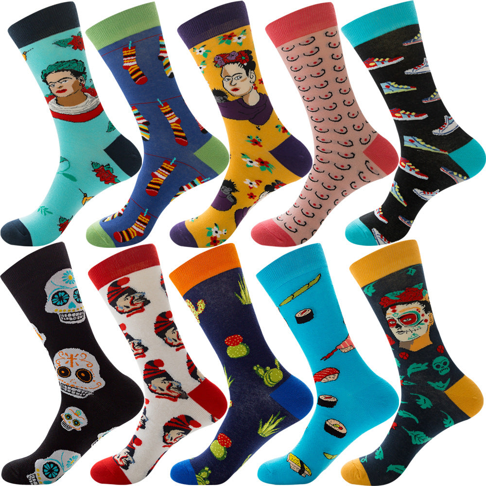 Juego de 1 par de calcetines de algodón divertidos