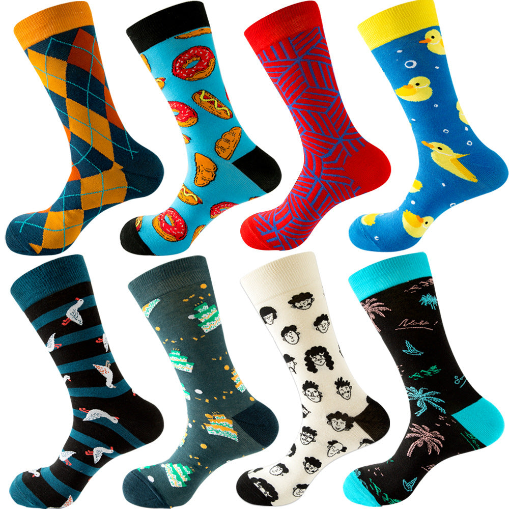 Juego de 1 par de calcetines de algodón de colores