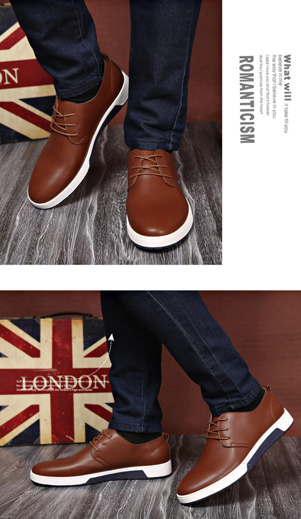 Men's Casual Derby Sneakers Shoes