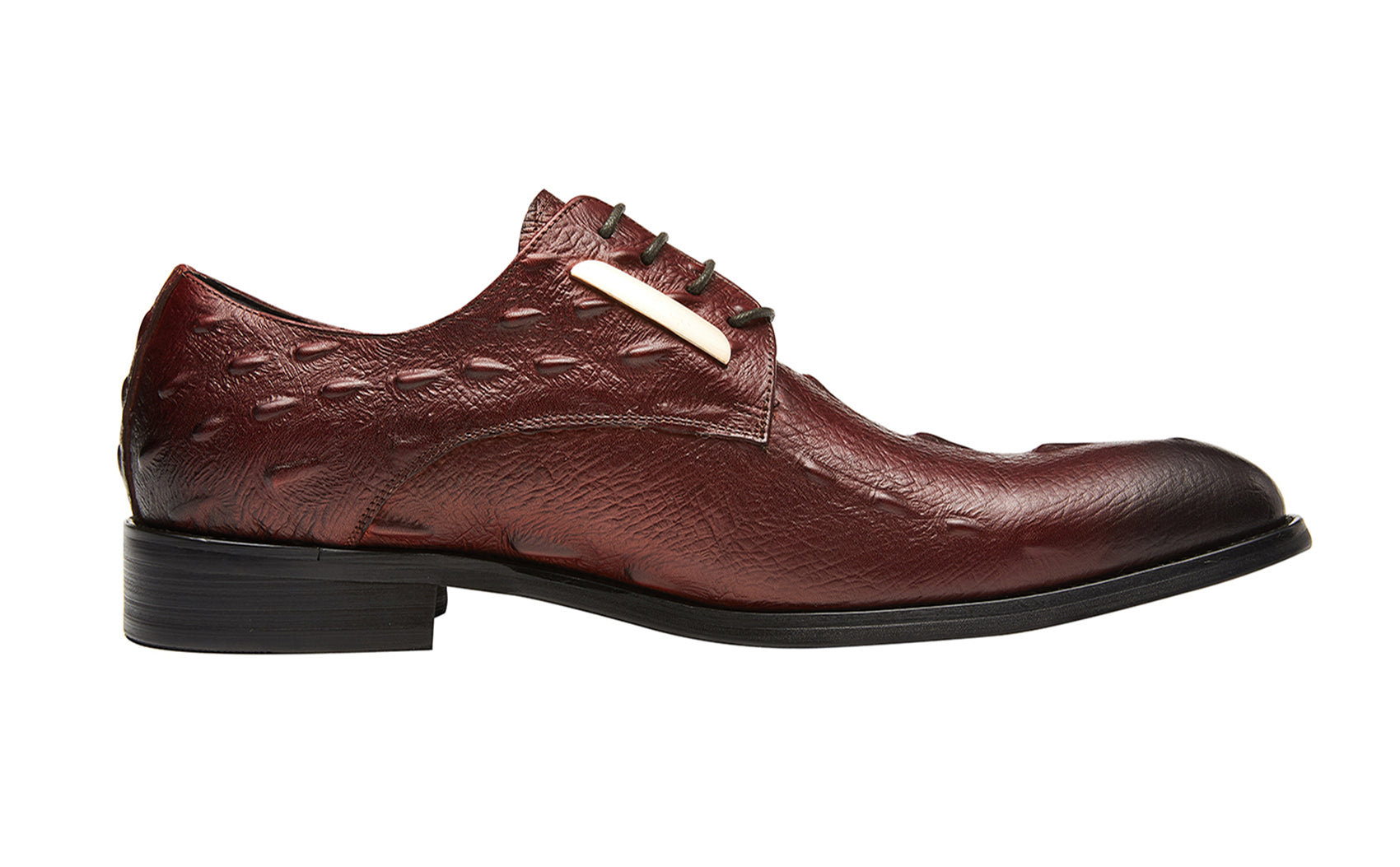 Zapatos formales Derby con punta de ala de cocodrilo para hombre 