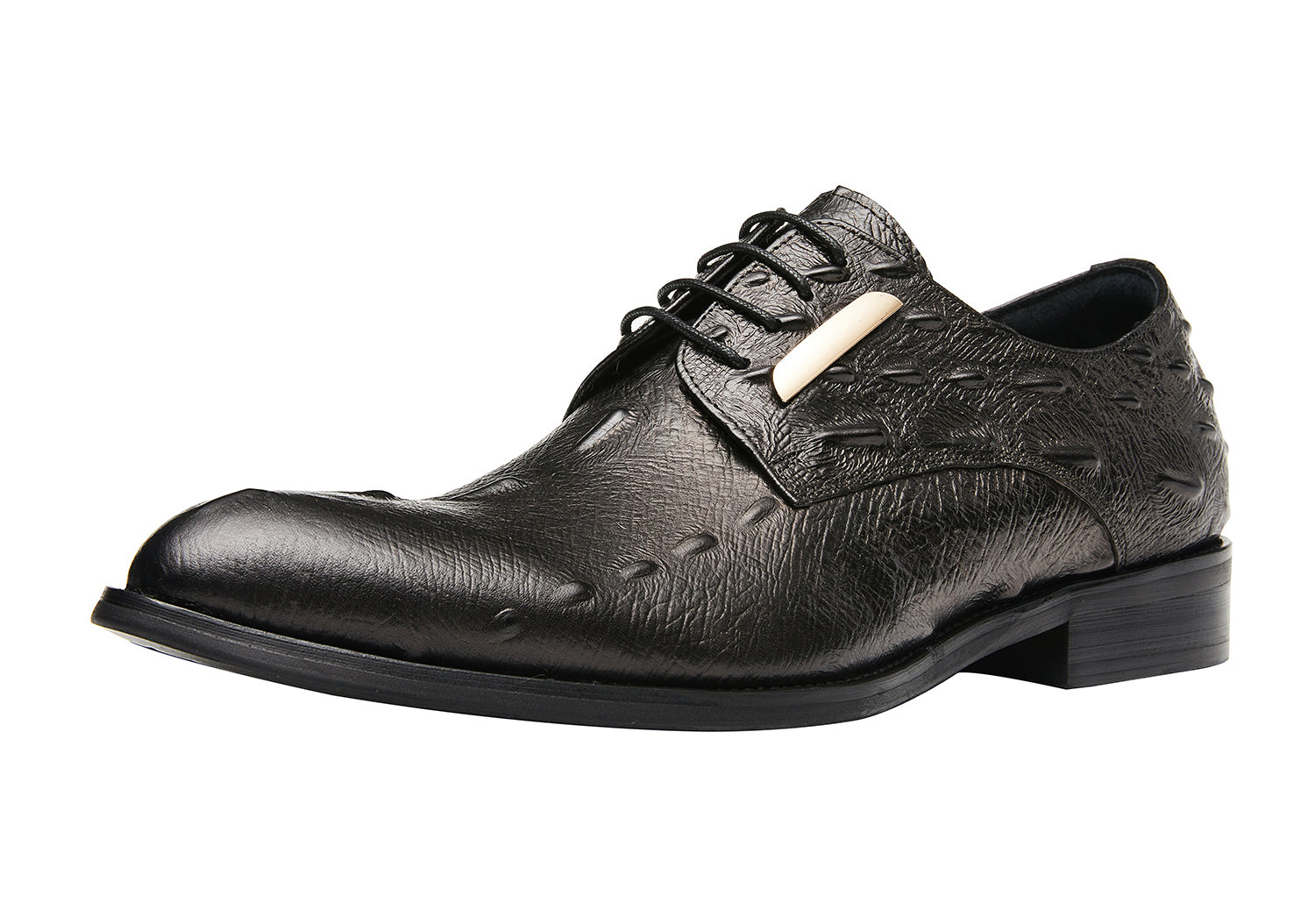 Zapatos formales Derby con punta de ala de cocodrilo para hombre 