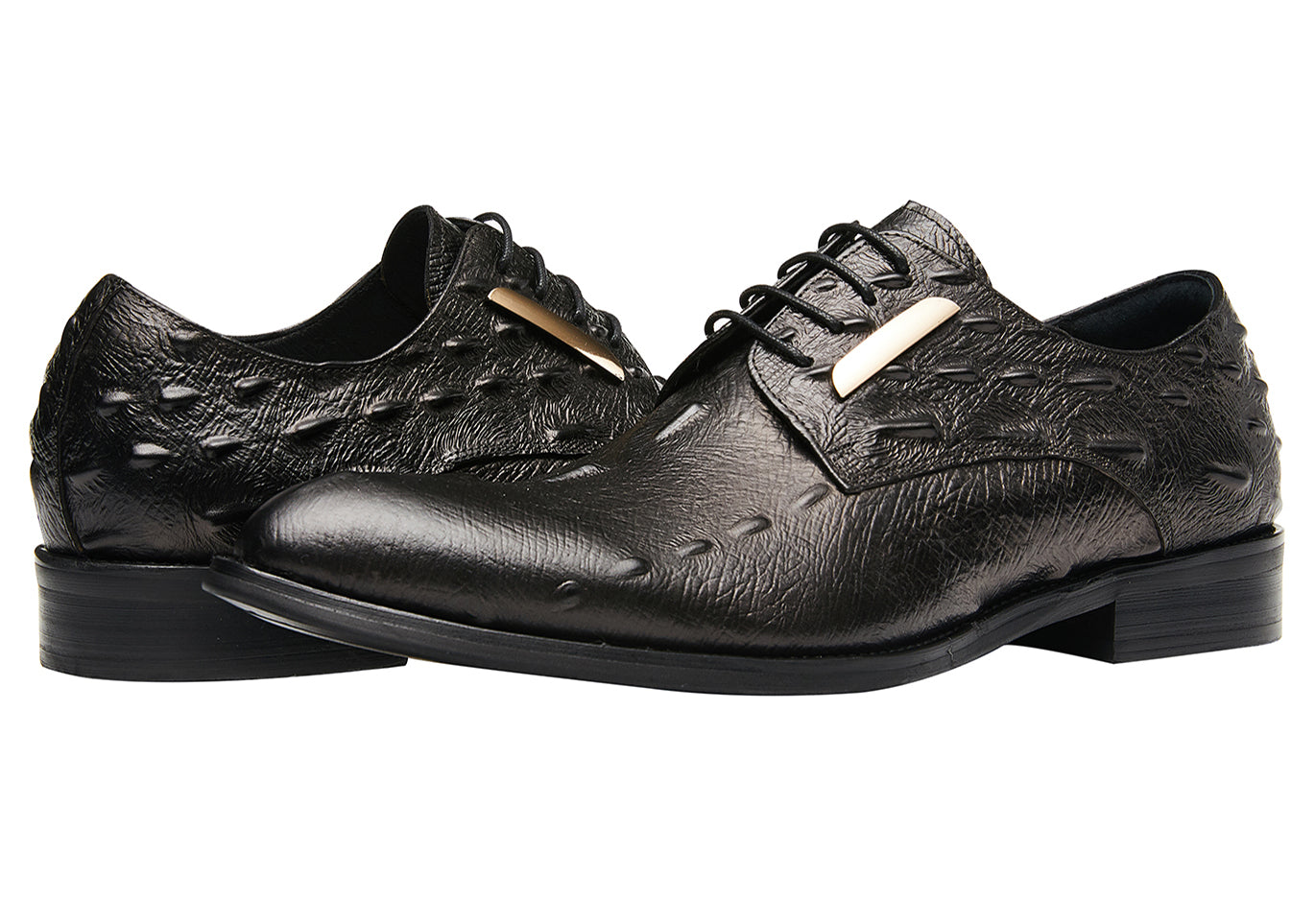 Zapatos formales Derby con punta de ala de cocodrilo para hombre 