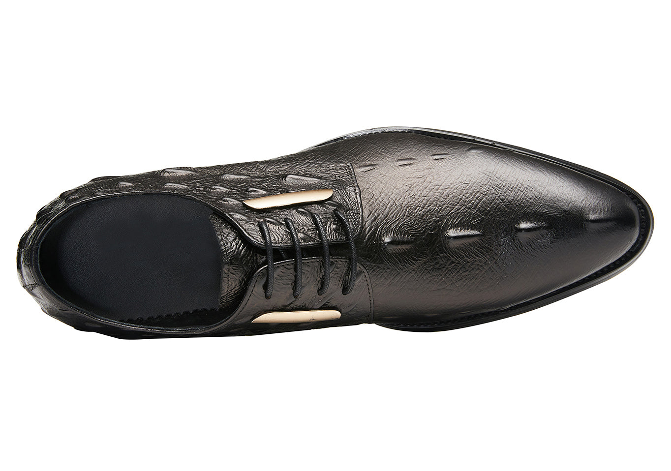 Zapatos formales Derby con punta de ala de cocodrilo para hombre 