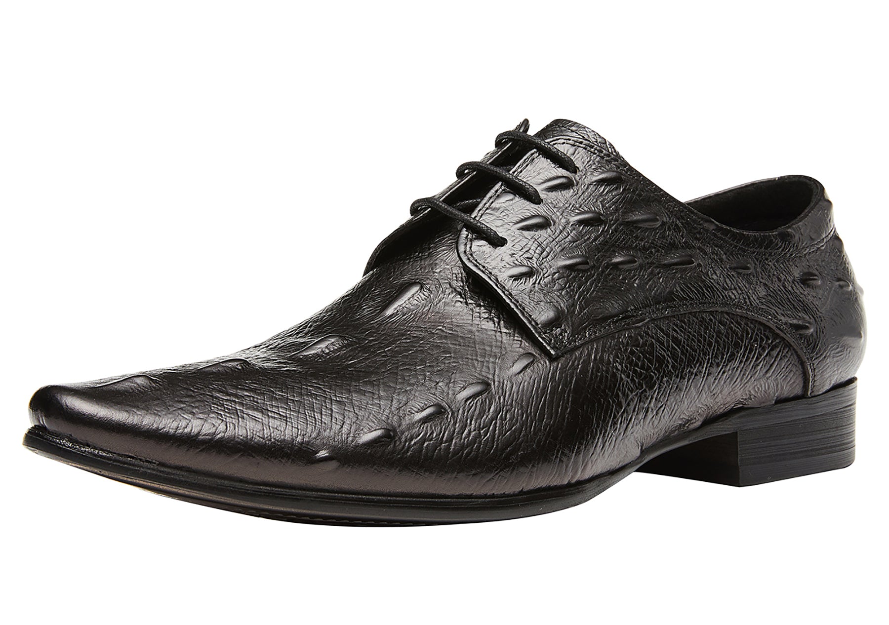 Zapatos Derby con punta de cocodrilo para hombre