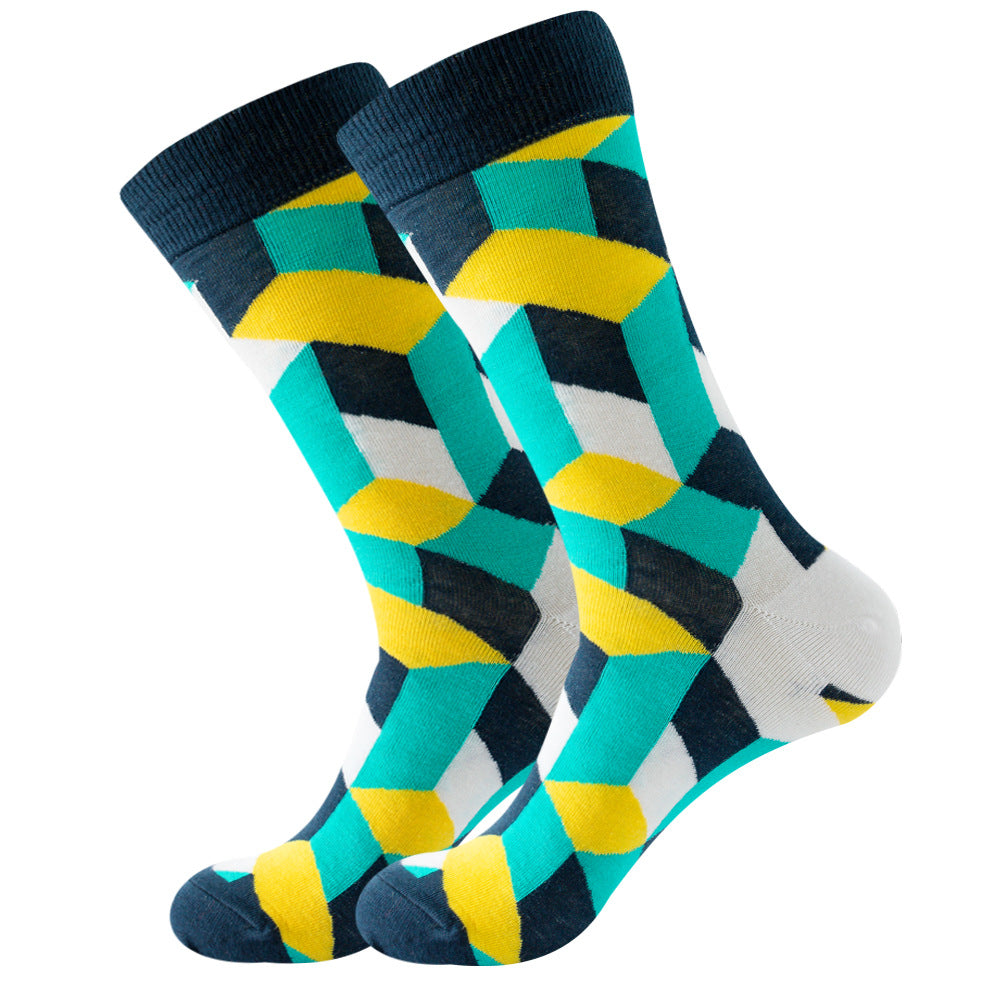 Juego de 1 par de calcetines de algodón Argyle