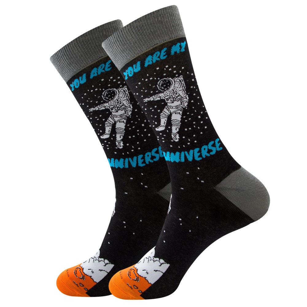 Fruits, Snacks & Space Socks 1 Pair Set