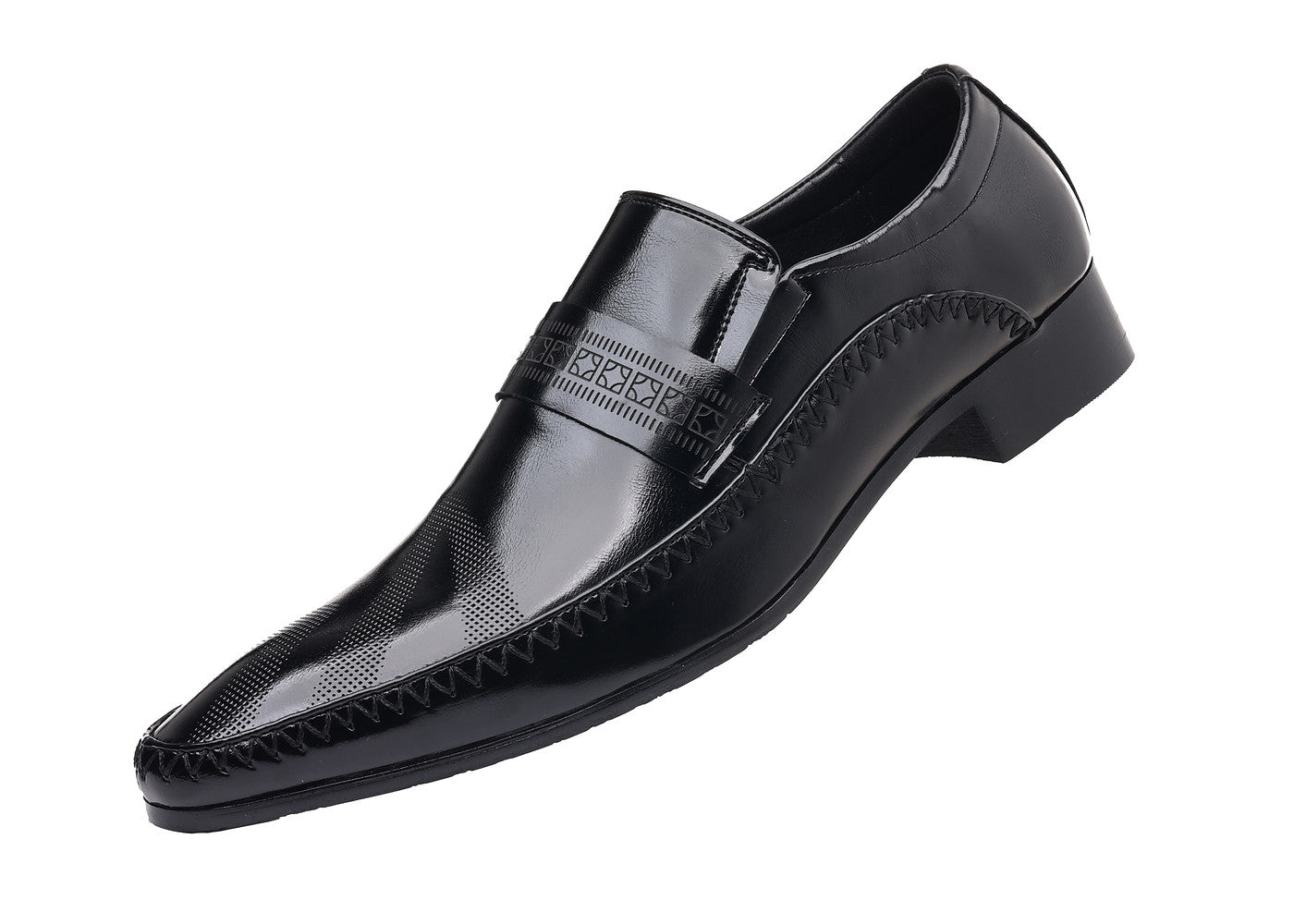 Men's Pointed Moc Toe Leather Shoes