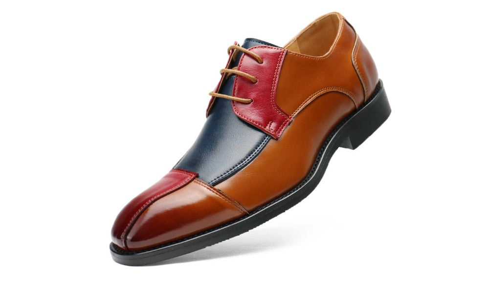 Men's Colour Panelled Derby Shoes