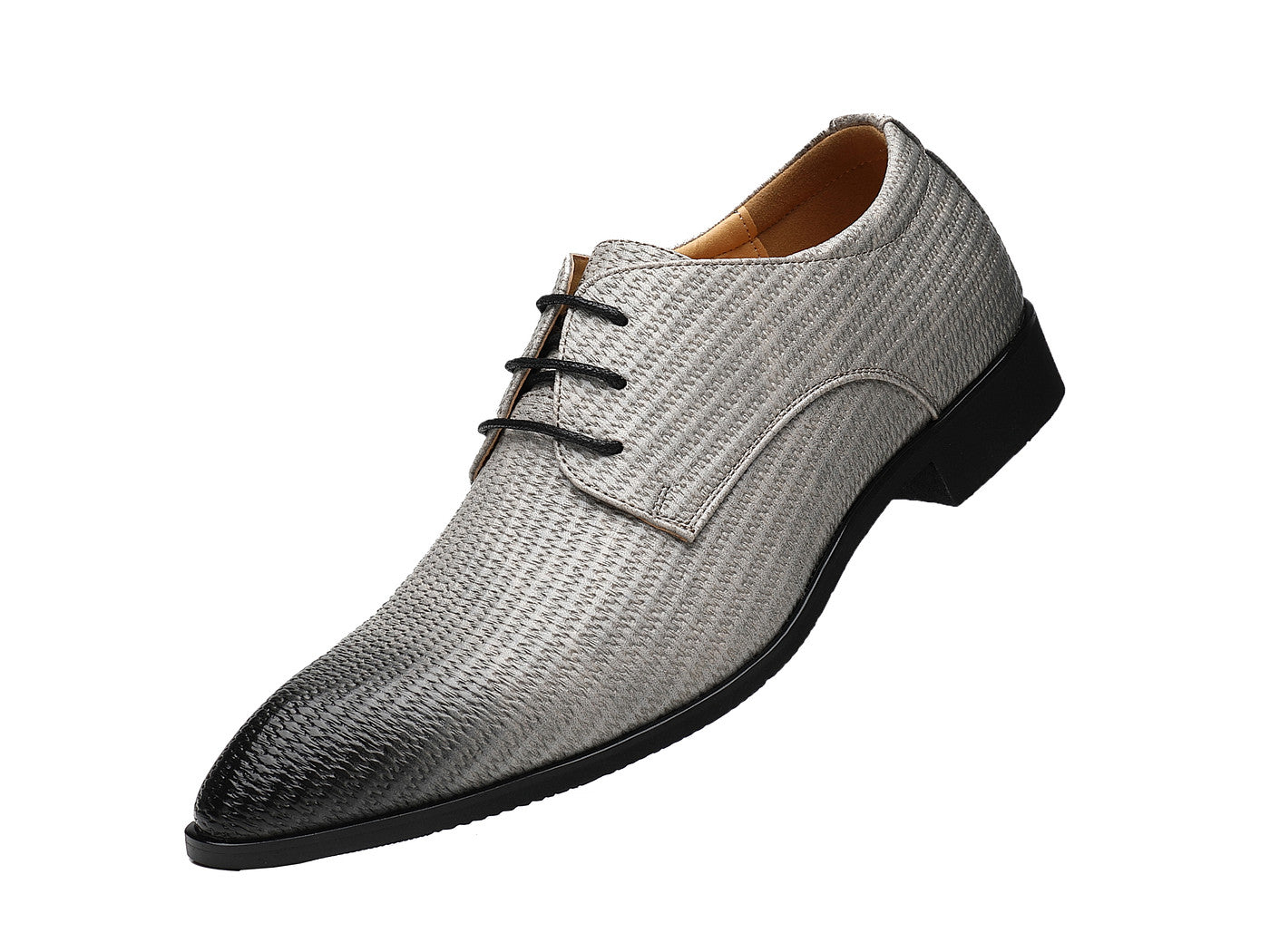 Zapatos Derby tejidos en relieve para hombre