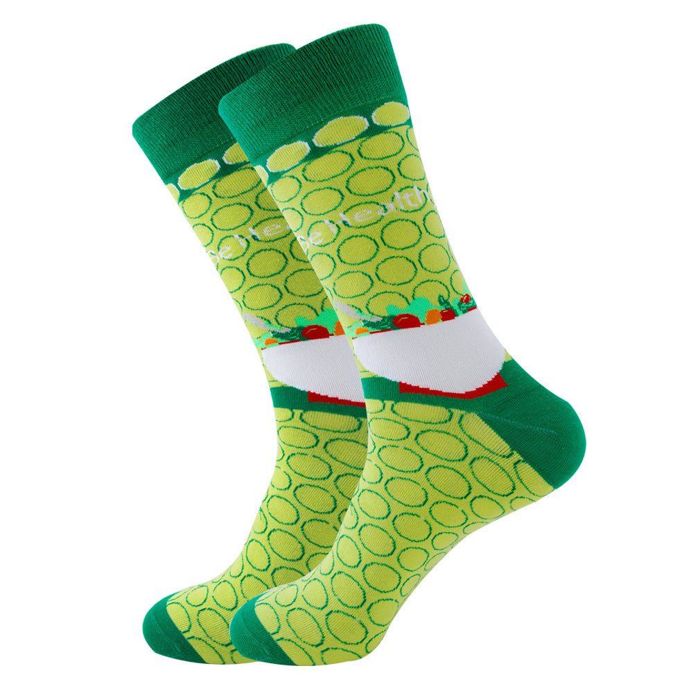 Fruits, Snacks & Space Socks 1 Pair Set
