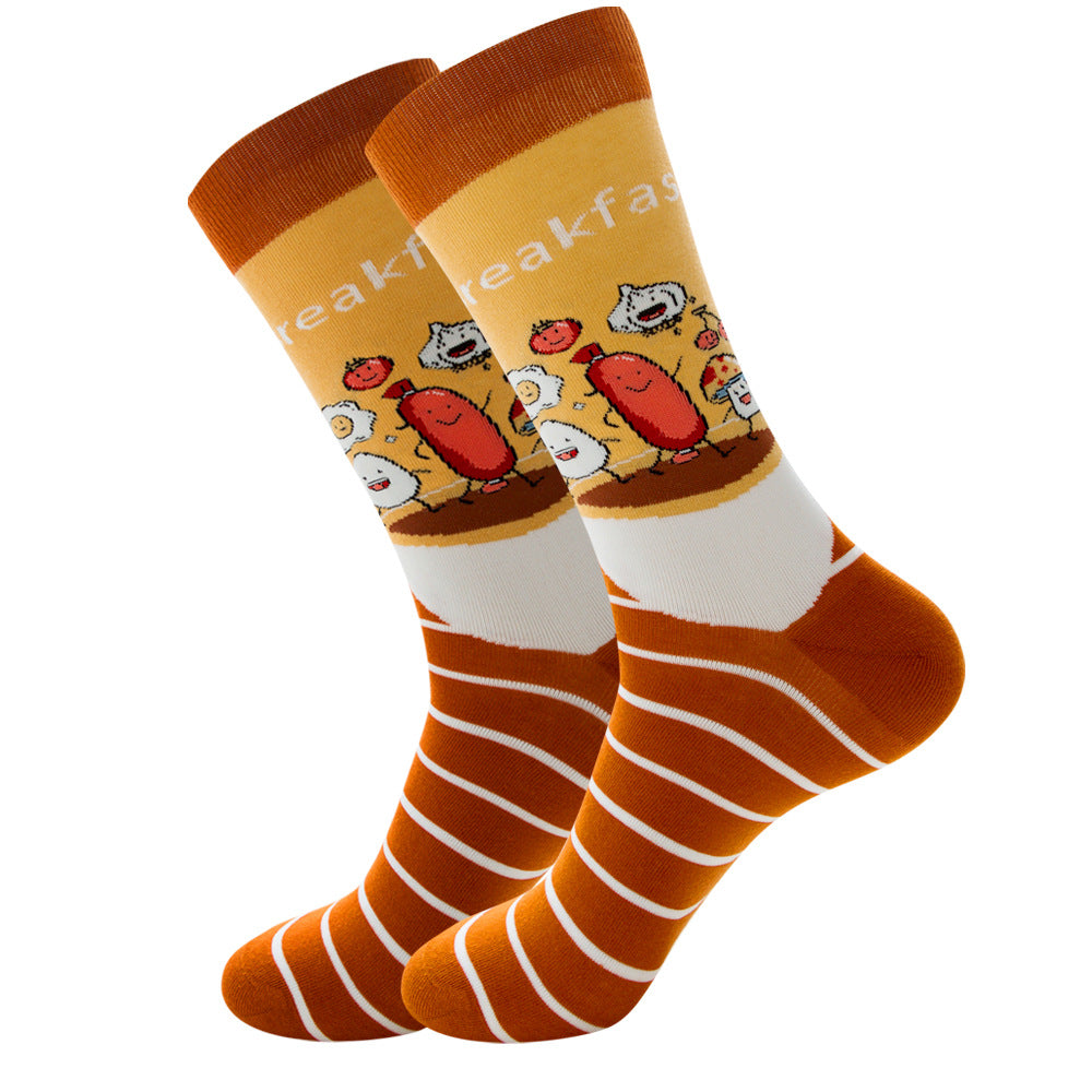 Fruits, Snacks & Space Socks 1 Pair Set