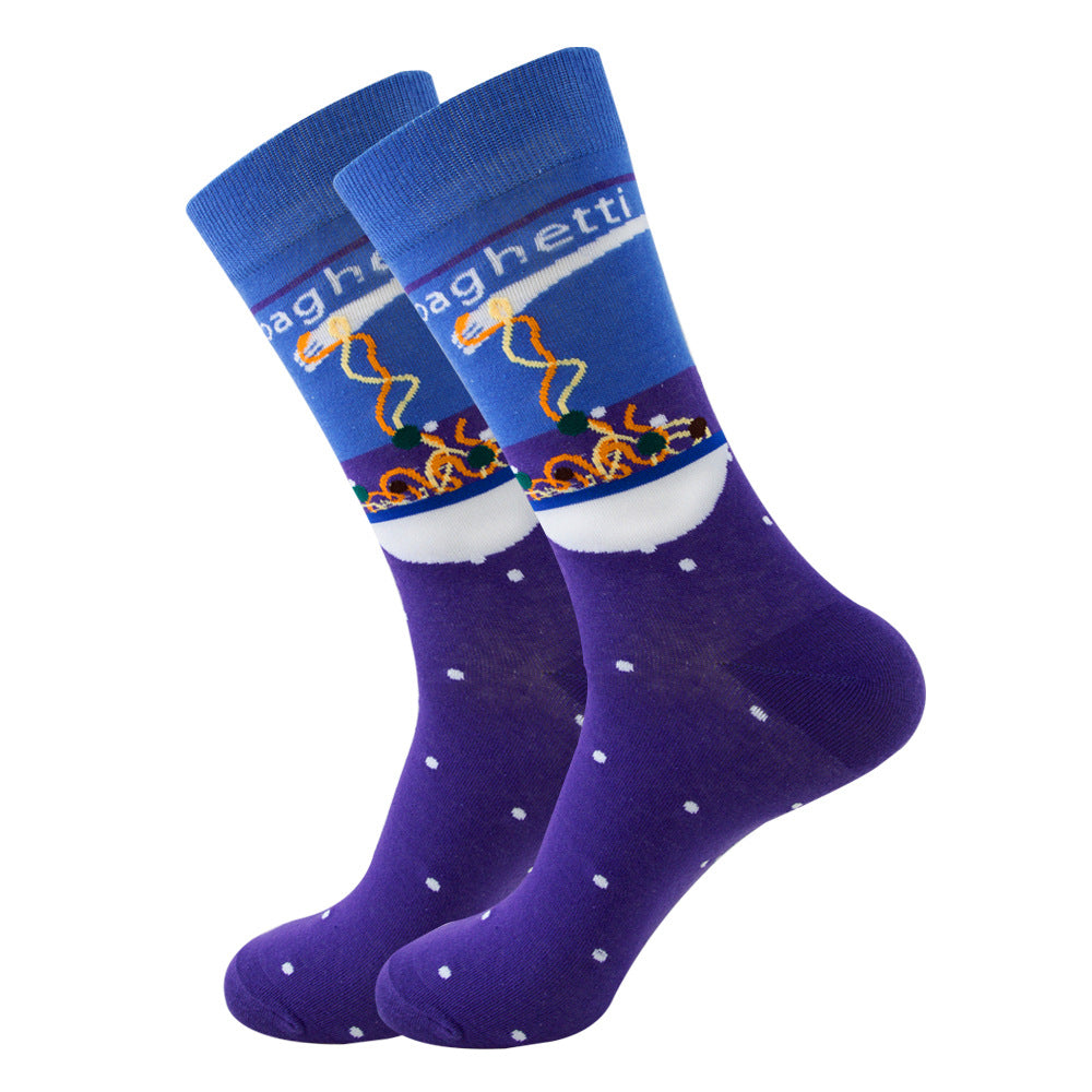 Fruits, Snacks & Space Socks 1 Pair Set