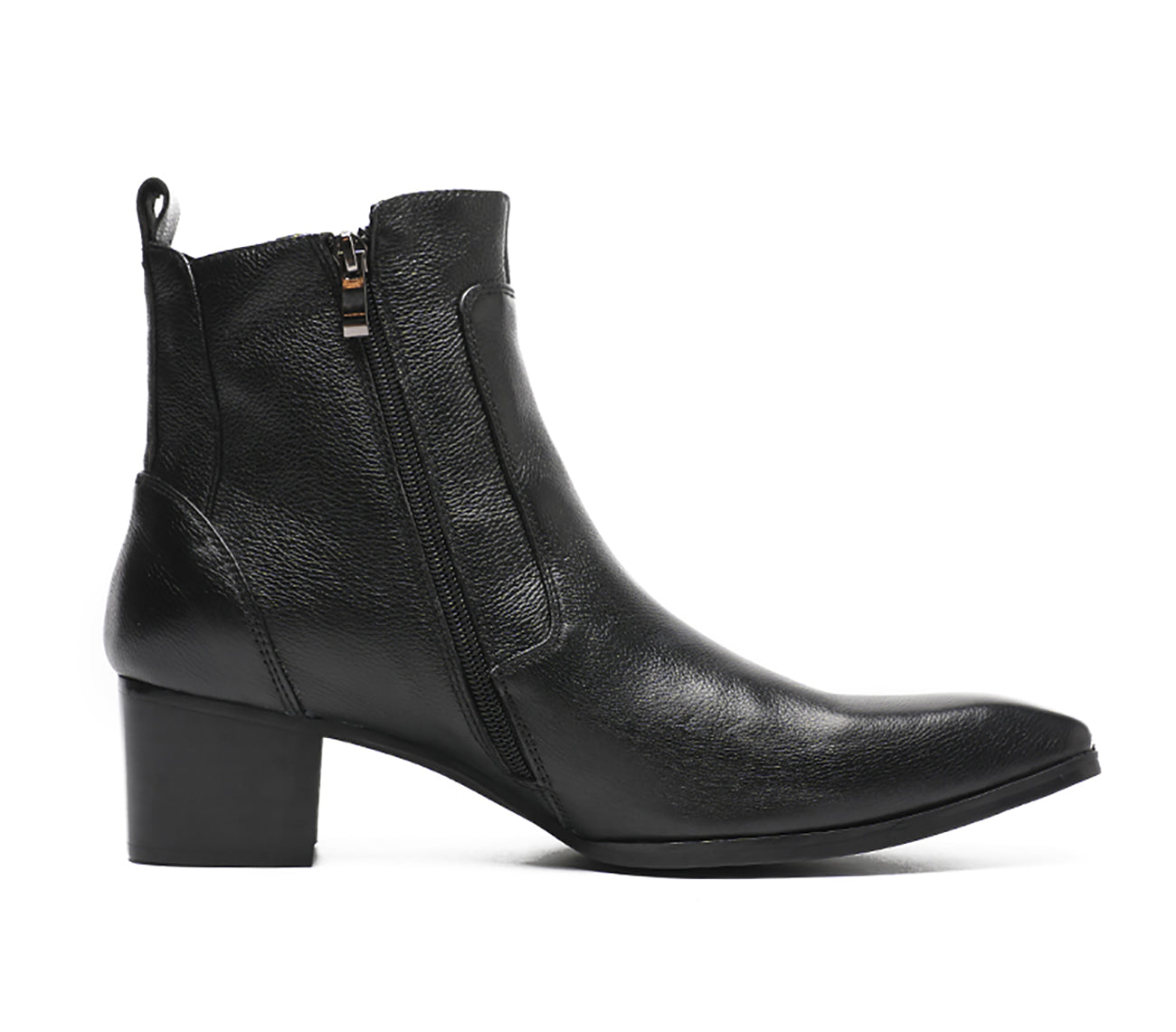 Men's Western Boots Cap Toe Zipper