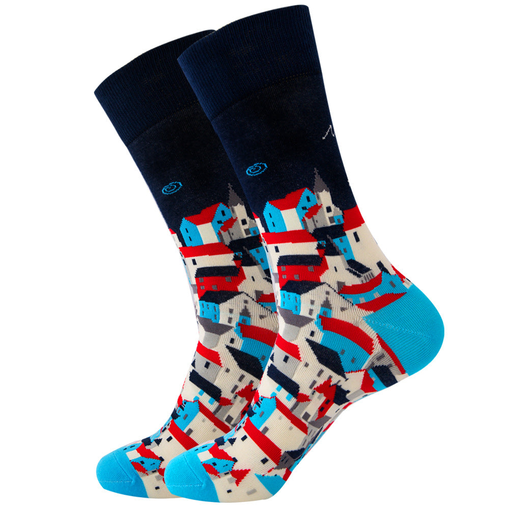 Fruits, Snacks & Space Socks 1 Pair Set