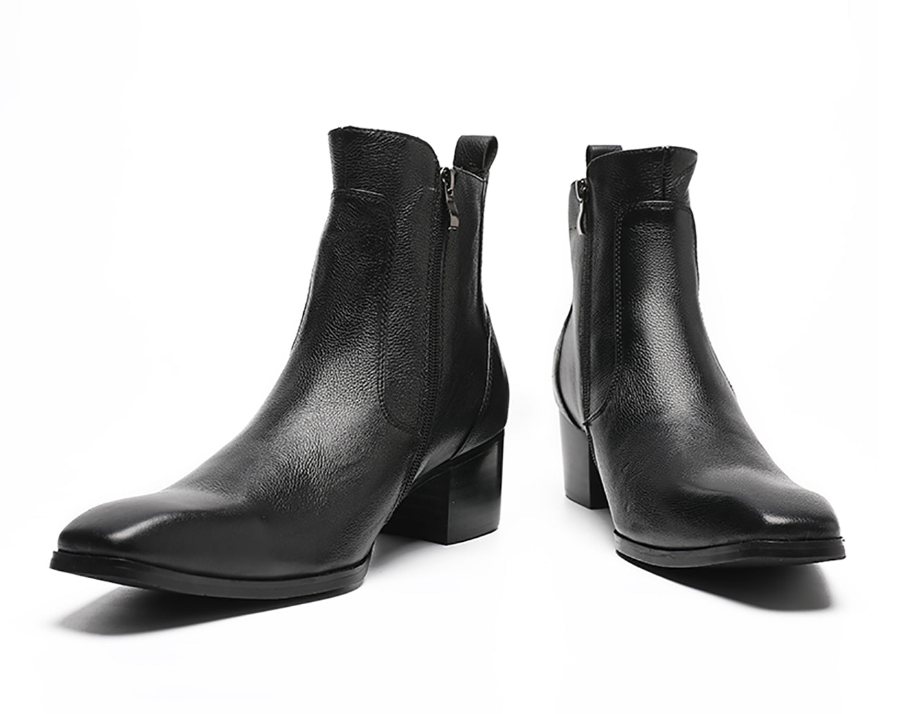 Men's Western Boots Cap Toe Zipper
