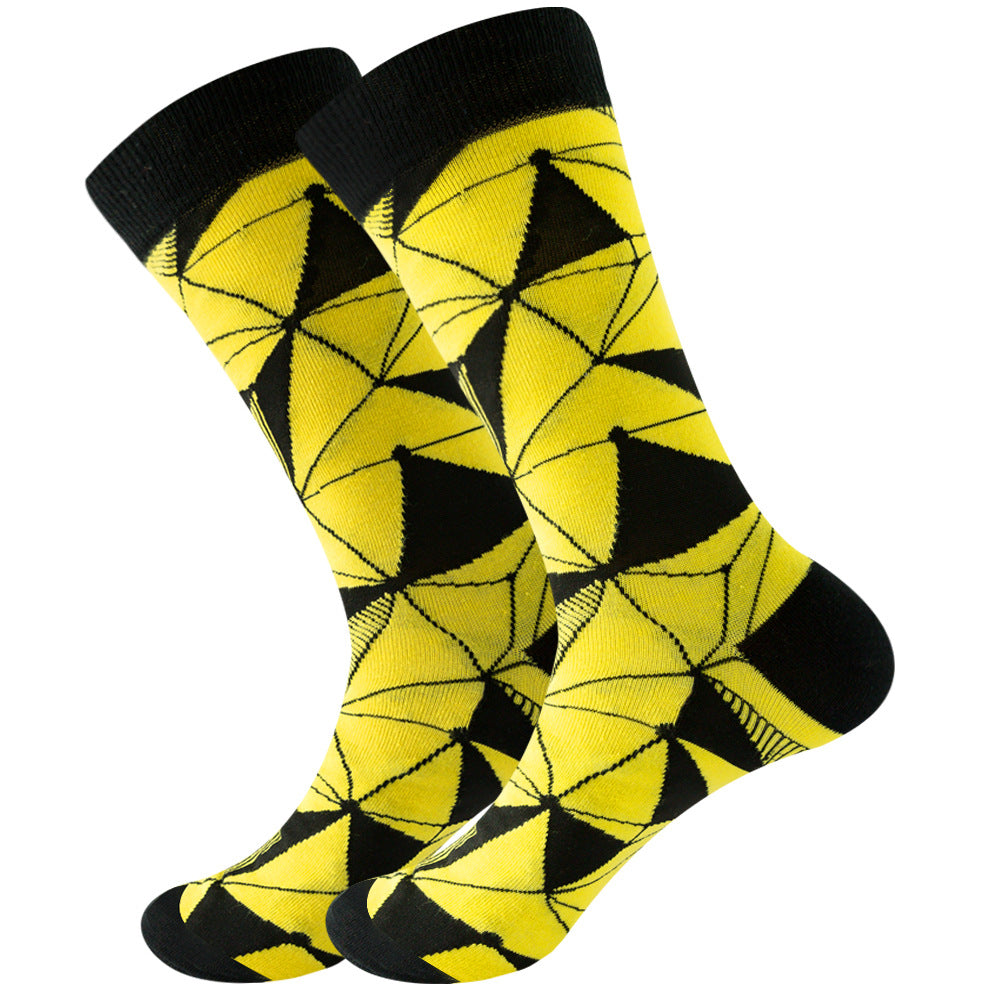 Juego de 1 par de calcetines de algodón Argyle