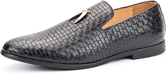 Men s Woven Smoking Loafers Santimon
