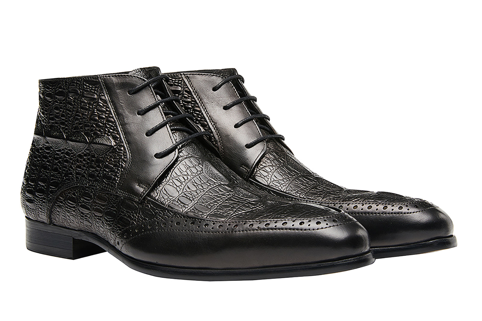 Men's Pointed-Toe Genuine Leather Chukka Boots