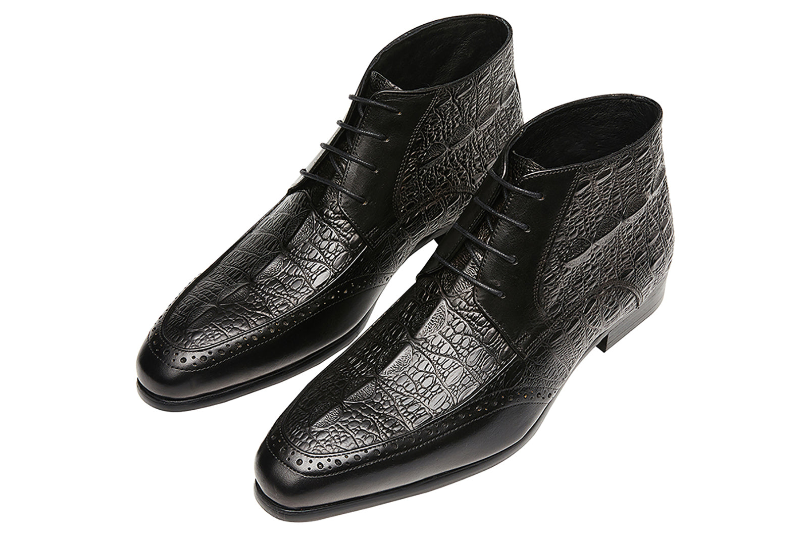Men's Pointed-Toe Genuine Leather Chukka Boots