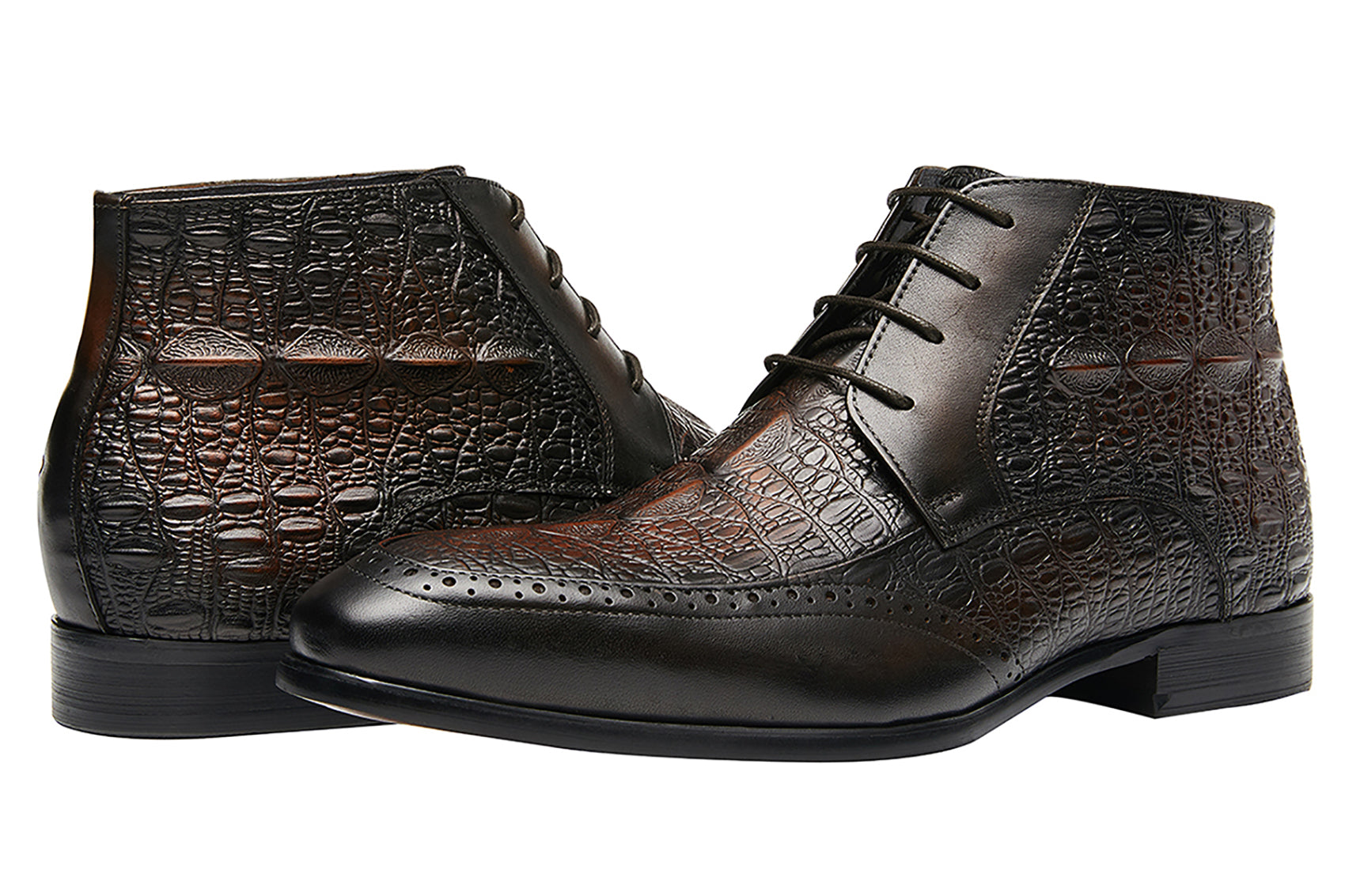Men's Pointed-Toe Genuine Leather Chukka Boots