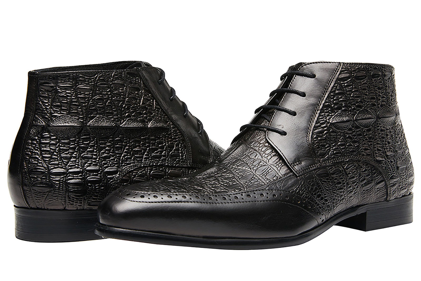 Men's Pointed-Toe Genuine Leather Chukka Boots