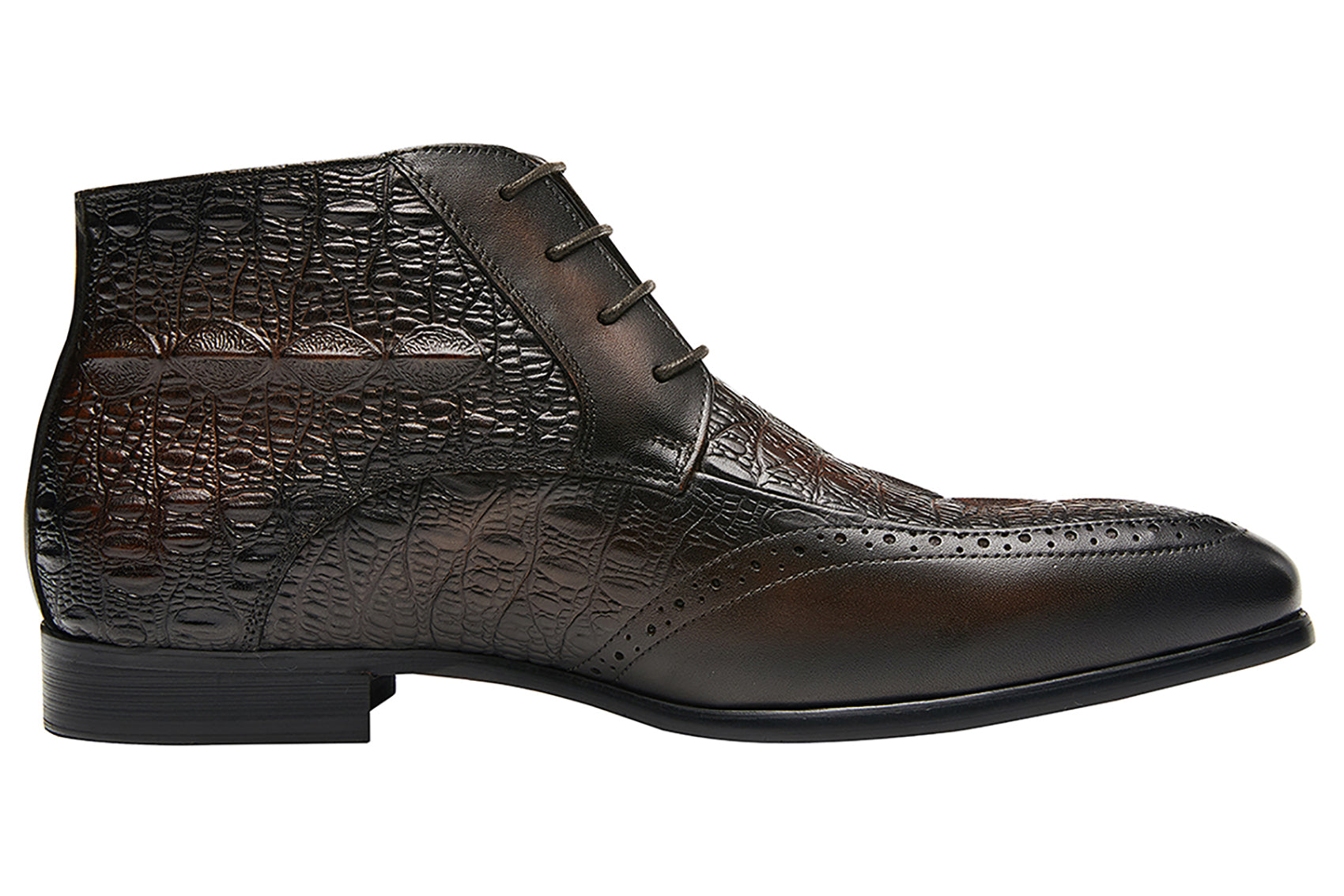 Men's Pointed-Toe Genuine Leather Chukka Boots