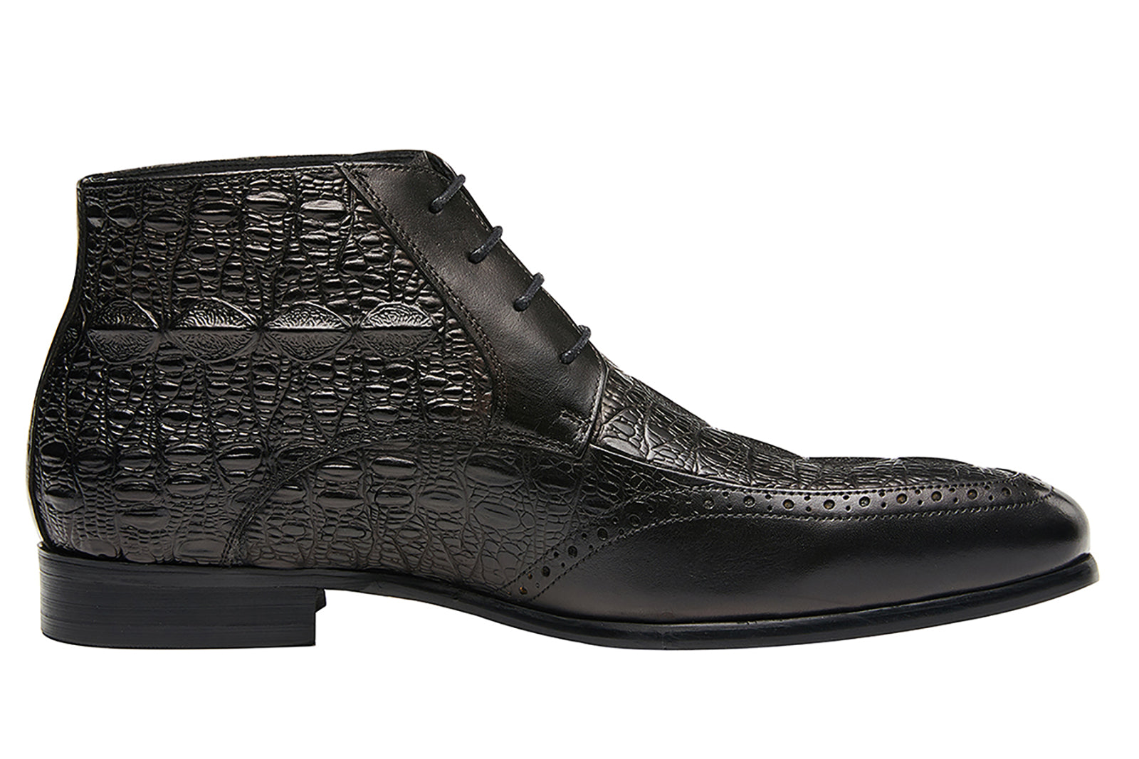 Men's Pointed-Toe Genuine Leather Chukka Boots