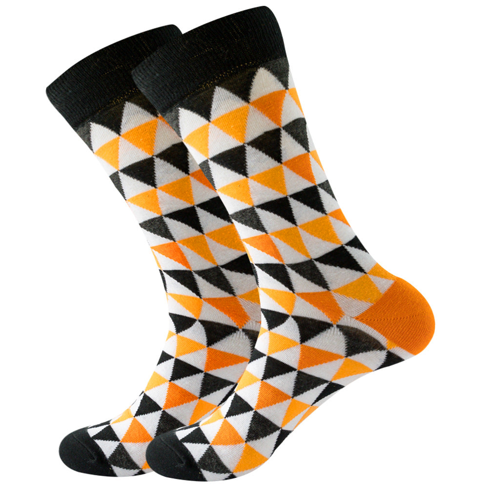 Juego de 1 par de calcetines de algodón Argyle