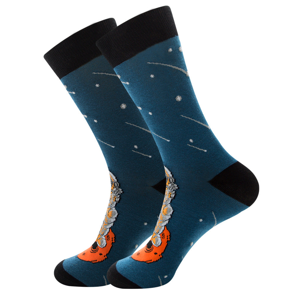 Fruits, Snacks & Space Socks 1 Pair Set