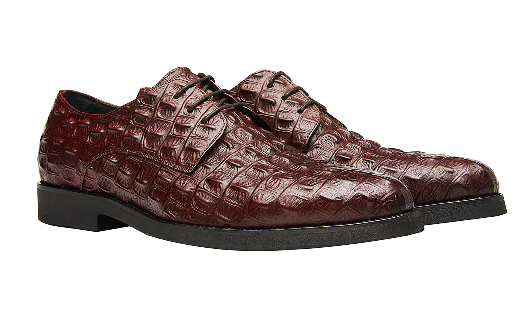 Zapatos cómodos Derby de piel con cordones para hombre 
