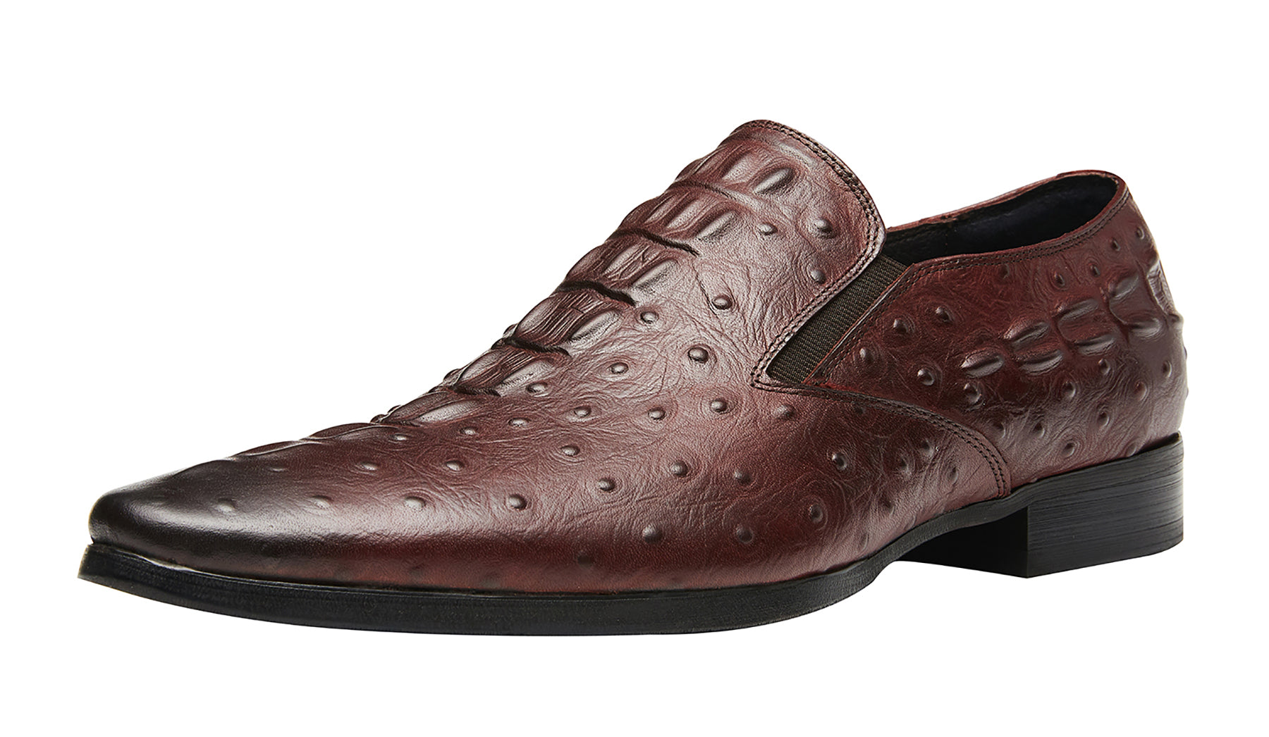 Mocasines de piel de cocodrilo sin cordones para hombre 