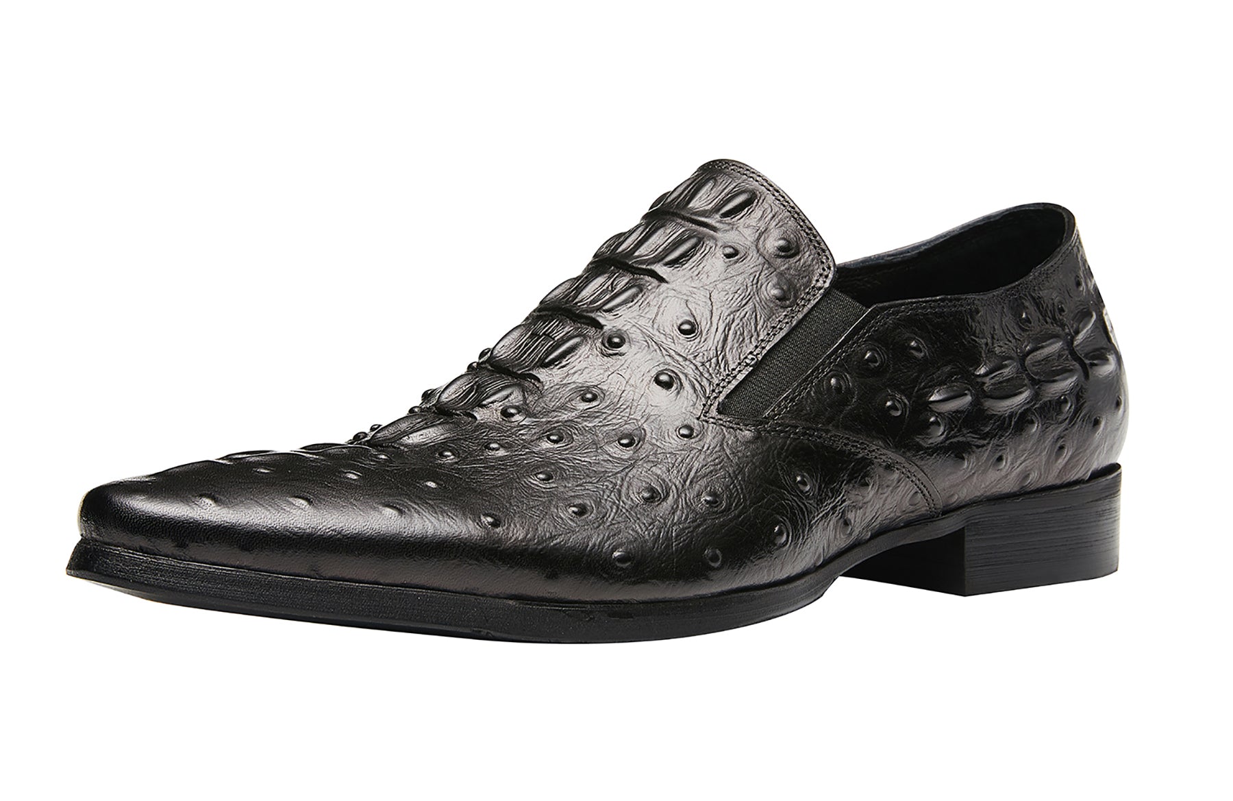 Mocasines de piel de cocodrilo sin cordones para hombre 