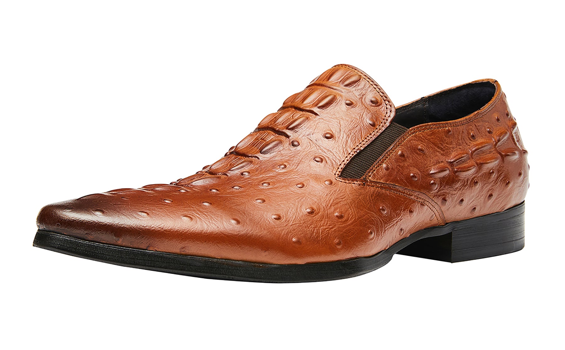 Mocasines de piel de cocodrilo sin cordones para hombre 