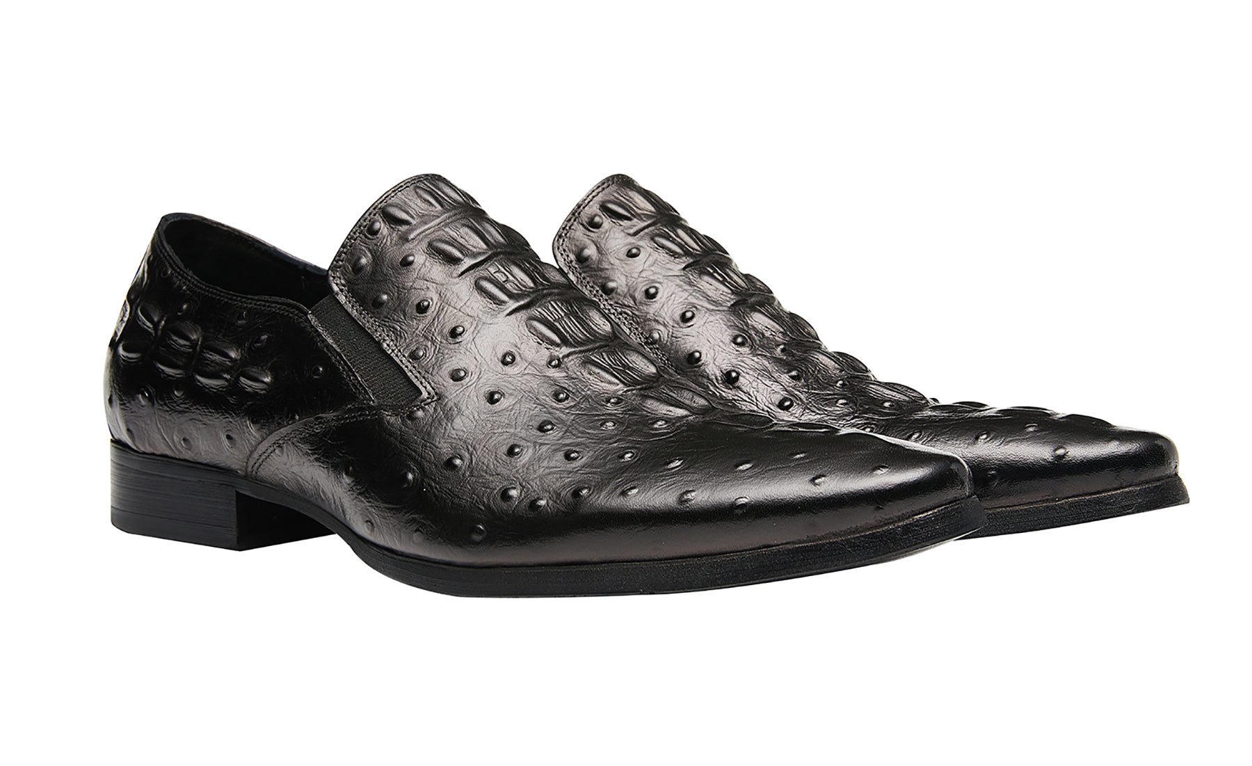 Mocasines de piel de cocodrilo sin cordones para hombre 