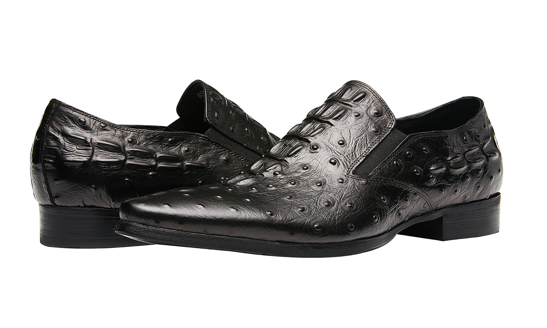 Mocasines de piel de cocodrilo sin cordones para hombre 